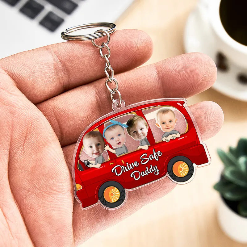 Personalized Drive Safe Keychain Custom Car Style Keychain Gifts for Dad