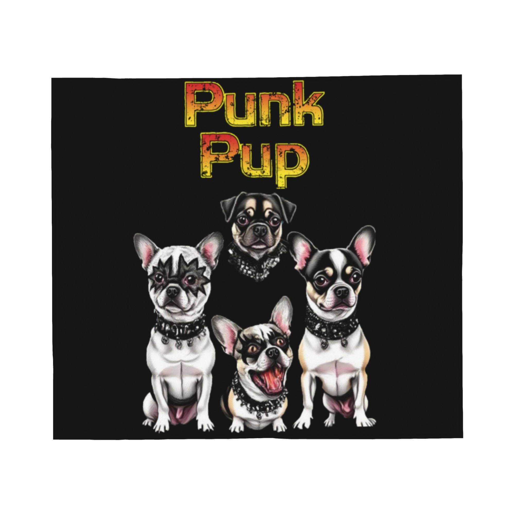 Punk Pup flannel blanket