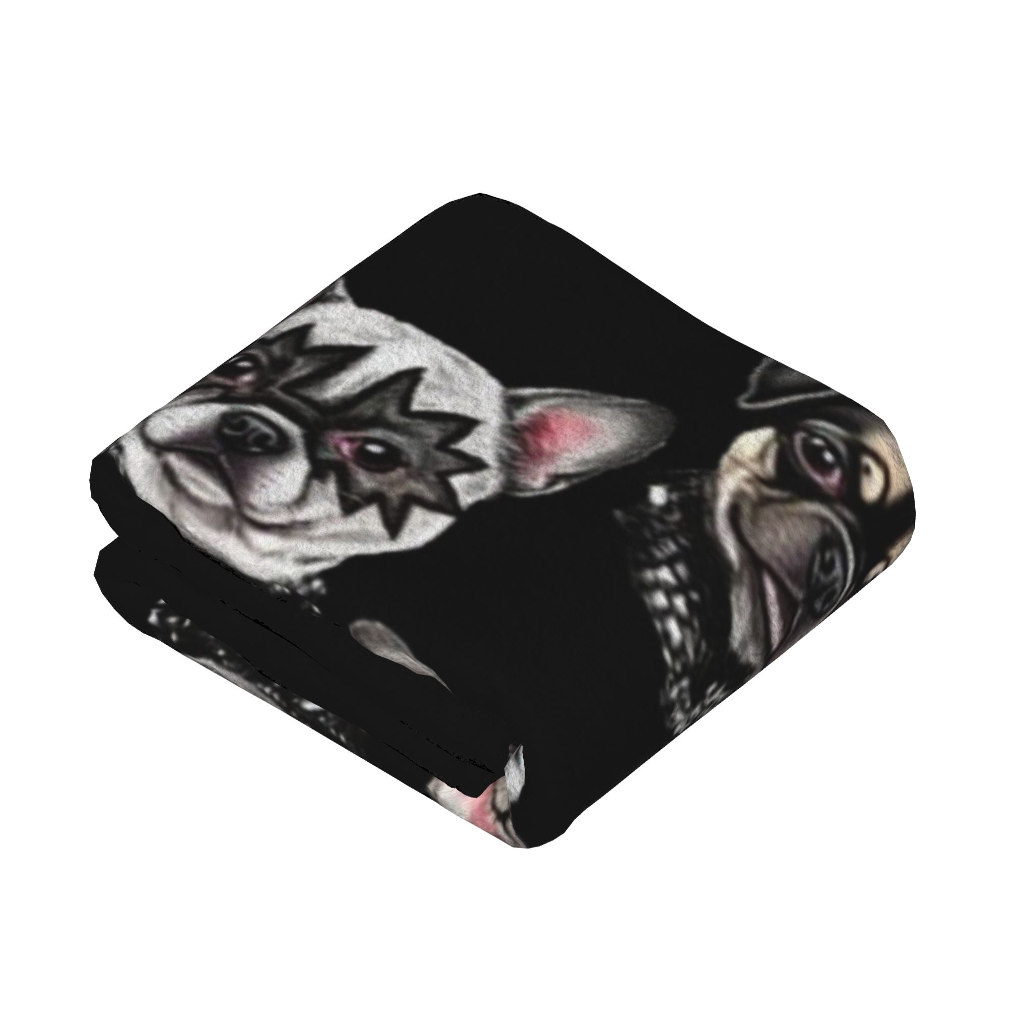 Punk Pup flannel blanket