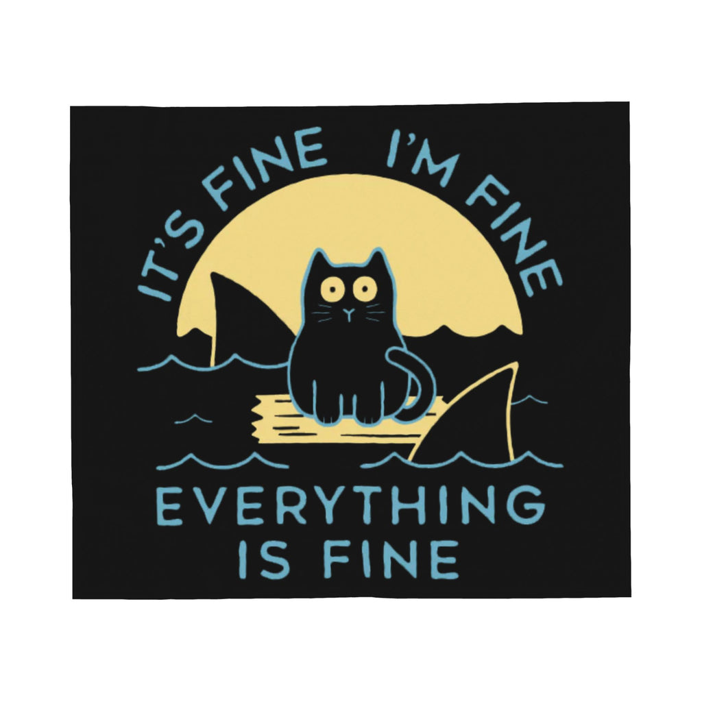 it is fine i am fine everything is fine  flannel blanket