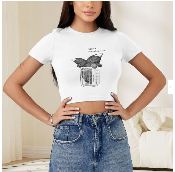 Two Moles Per Liter Women's short-sleeved tops