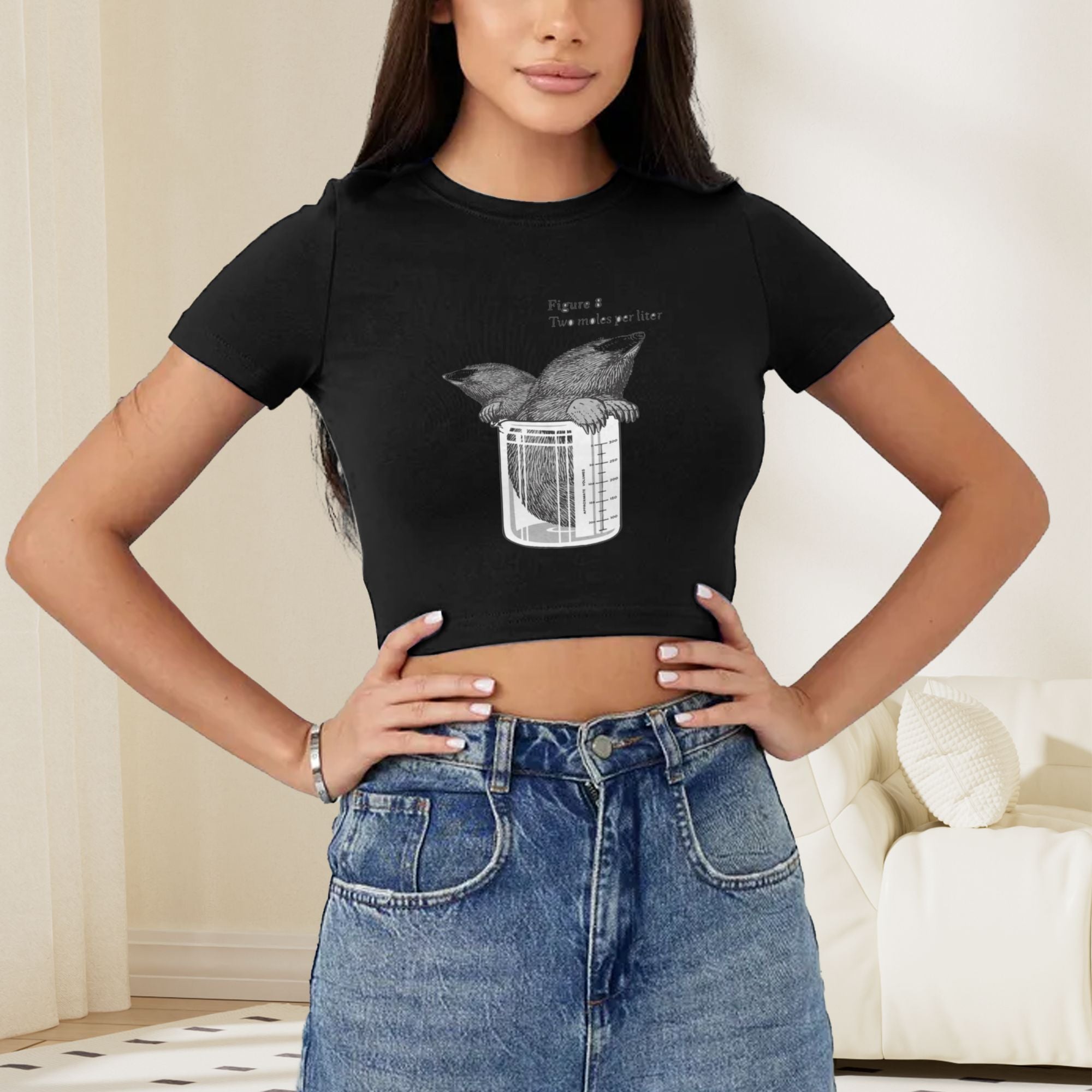 Two Moles Per Liter Women's short-sleeved tops