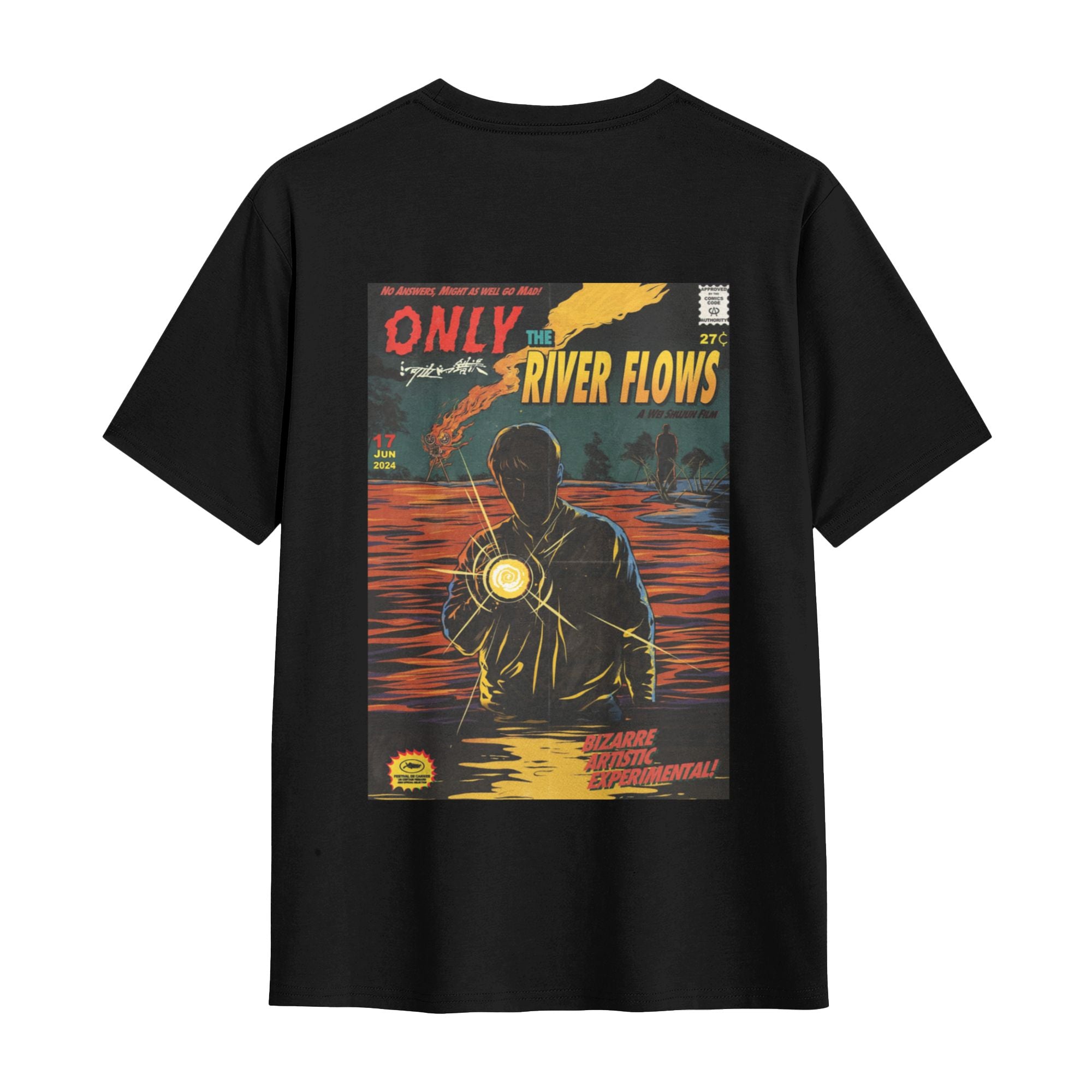 ONLY THE RIVER FLOWS Trendy short-sleeved shirt