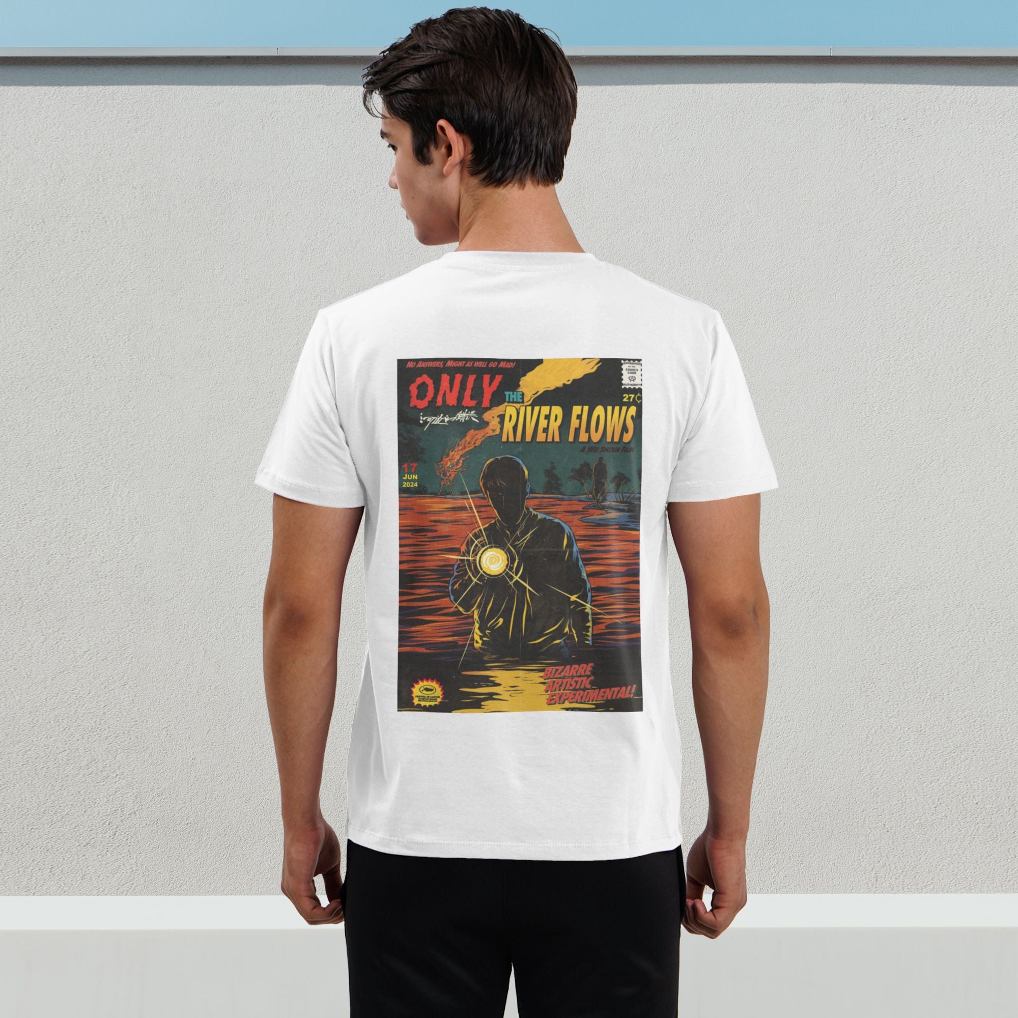 ONLY THE RIVER FLOWS Trendy short-sleeved shirt