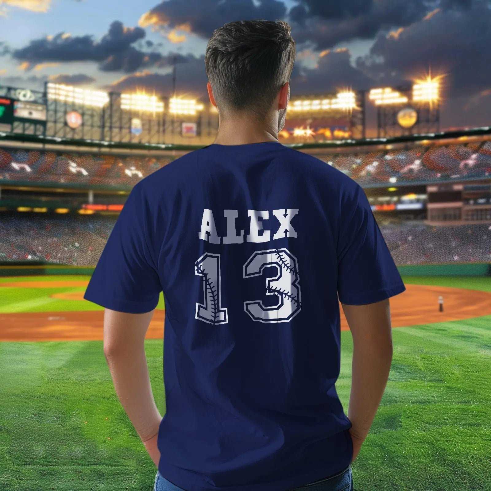 Personalized Baseball Name & Number Sports T-Shirt Back to School Gifts