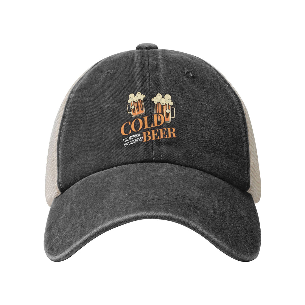 I want to drink COLD BEER washed baseball cap