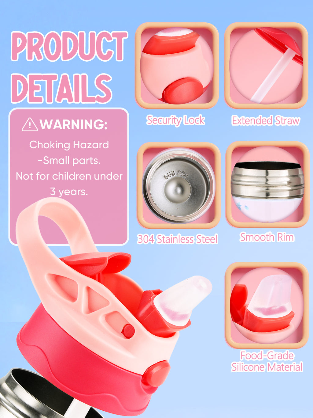 Custom Name Tractor Stainless Steel Water Cup Children's Day Gift for Kids