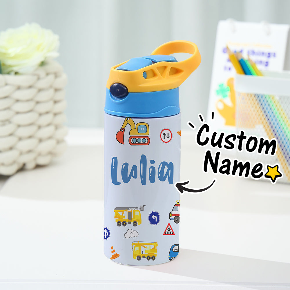 Custom Name Tractor Stainless Steel Water Cup Children's Day Gift for Kids