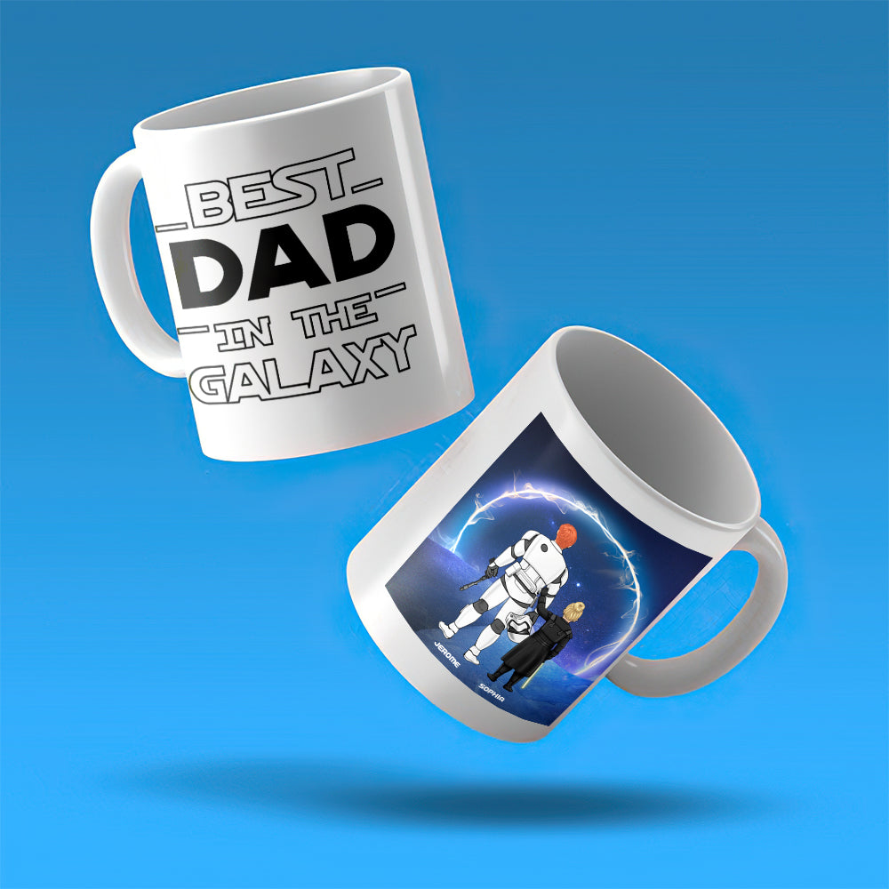 Personalized Best Dad in the Galaxy Mug Father's Day Gift