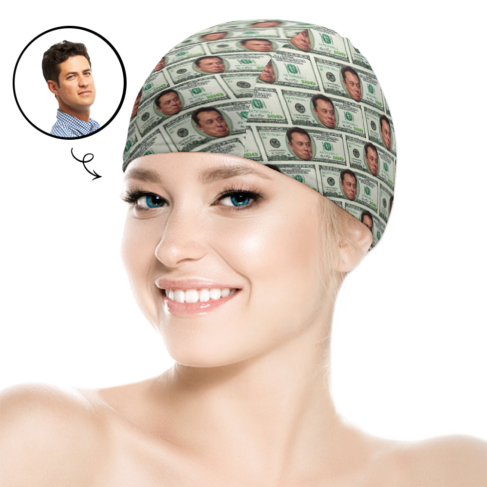 Custom Face Swimming Cap Personalized Money Swim Caps Swimming Hats for Men Women