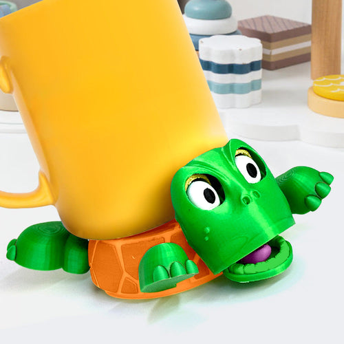 3D Printed Funny Turtle Coaster Creative Open Eyed Turtle Cup Holder Gift for Turtle Lover