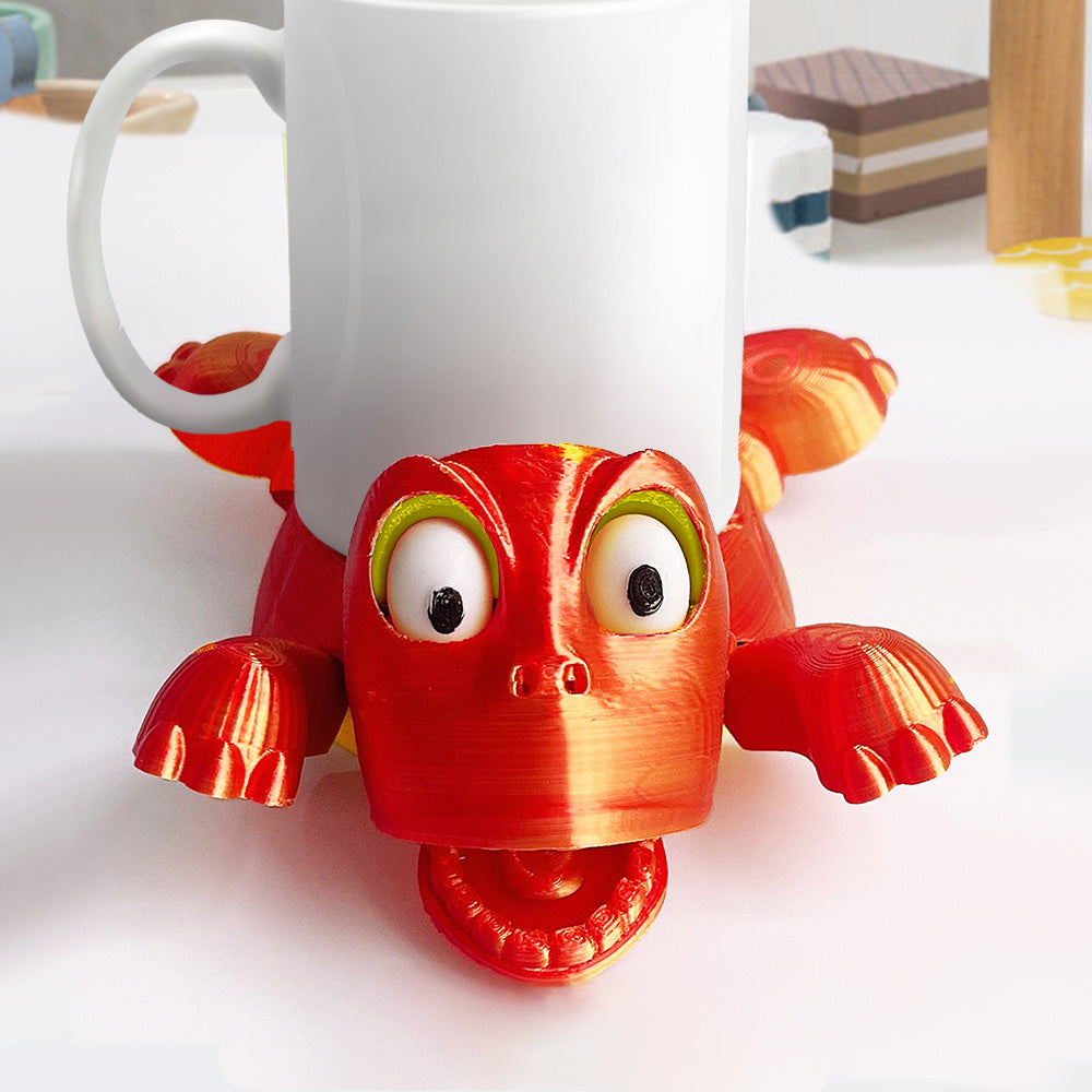 3D Printed Funny Turtle Coaster Creative Open Eyed Turtle Cup Holder Gift for Turtle Lover