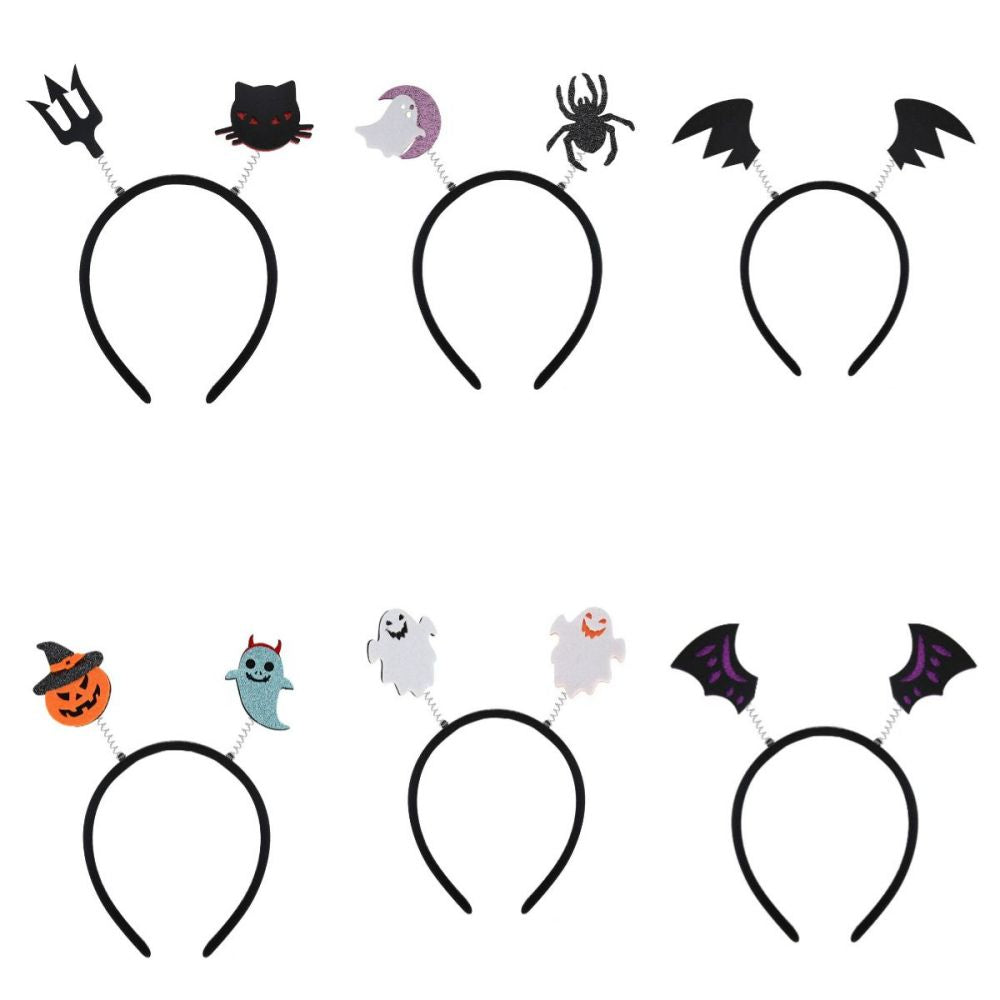 6 Pcs Halloween Headbands Halloween Hair Hoop for Party Supply Cosplay Decoration