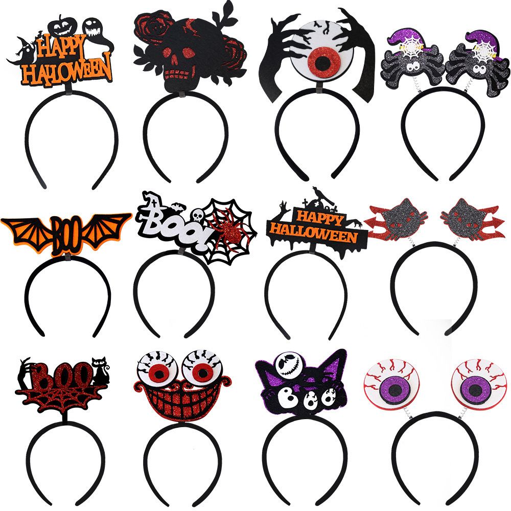 6 Pcs Halloween Headbands Halloween Hair Hoop for Party Supply Cosplay Decoration