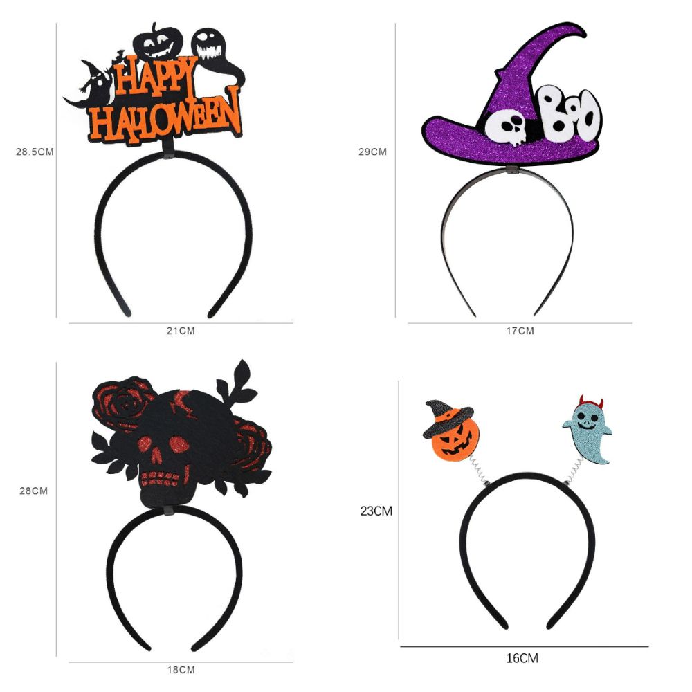 6 Pcs Halloween Headbands Halloween Hair Hoop for Party Supply Cosplay Decoration