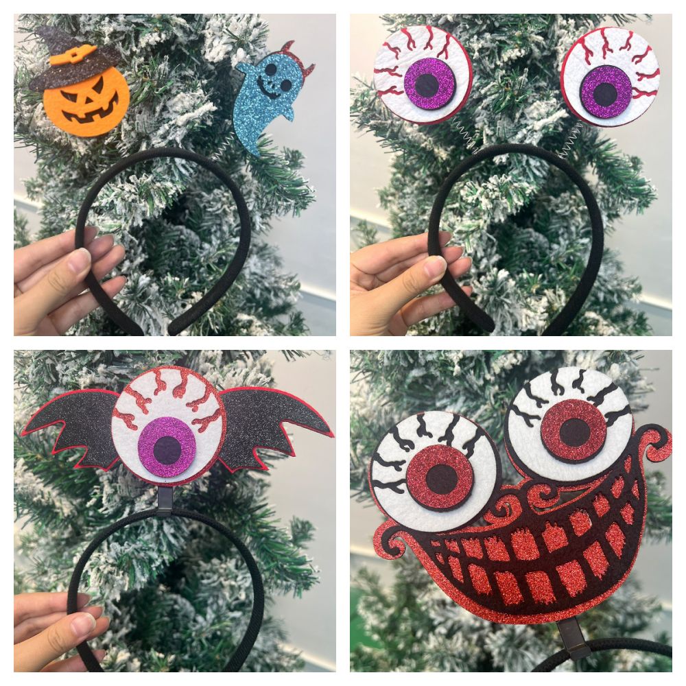 6 Pcs Halloween Headbands Halloween Hair Hoop for Party Supply Cosplay Decoration