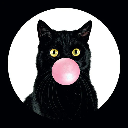 “Adorable Black Cat Bubblegum Tee for Cat Lovers”
