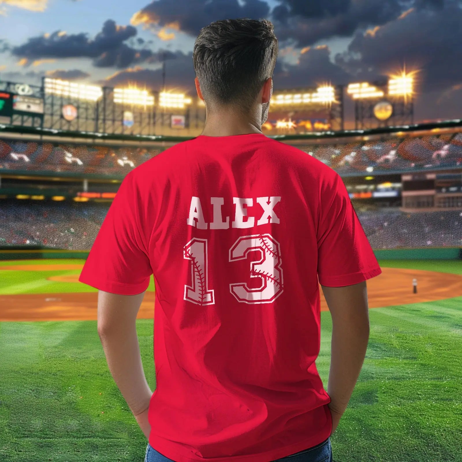 Personalized Baseball Name & Number Sports T-Shirt Back to School Gifts