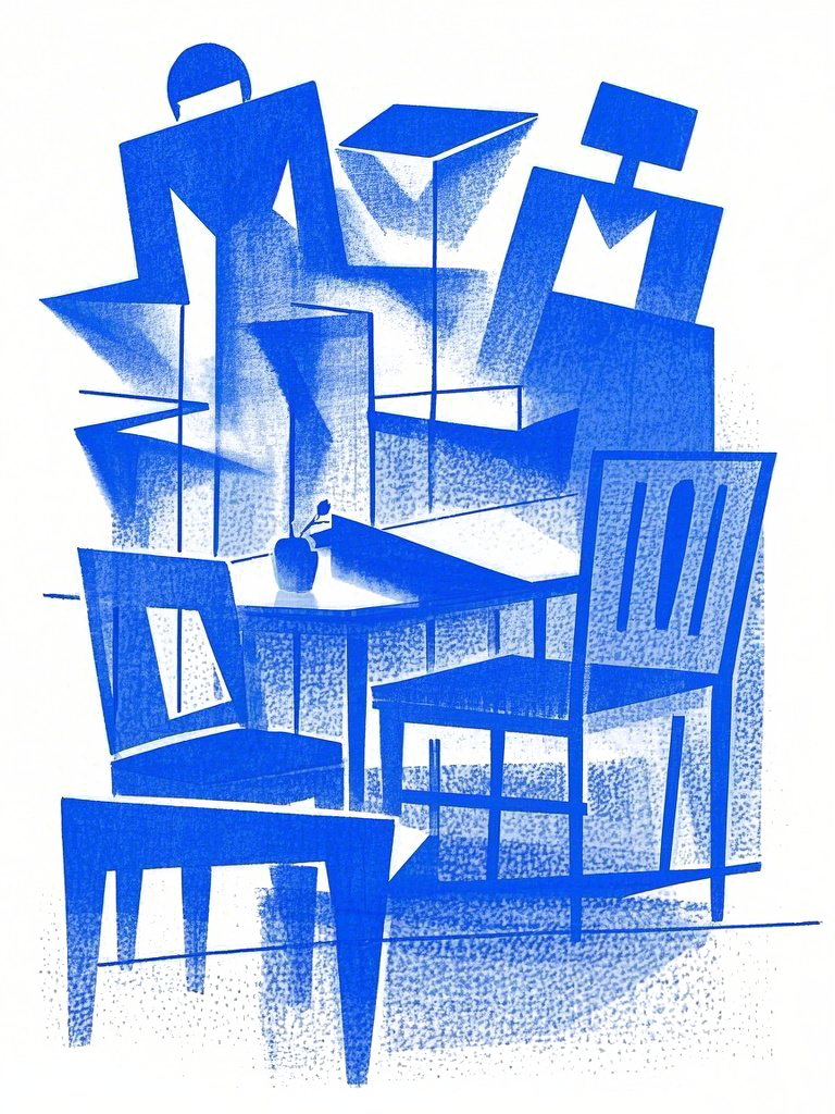 ”Blue Chair, Quiet Room“ T-shirt