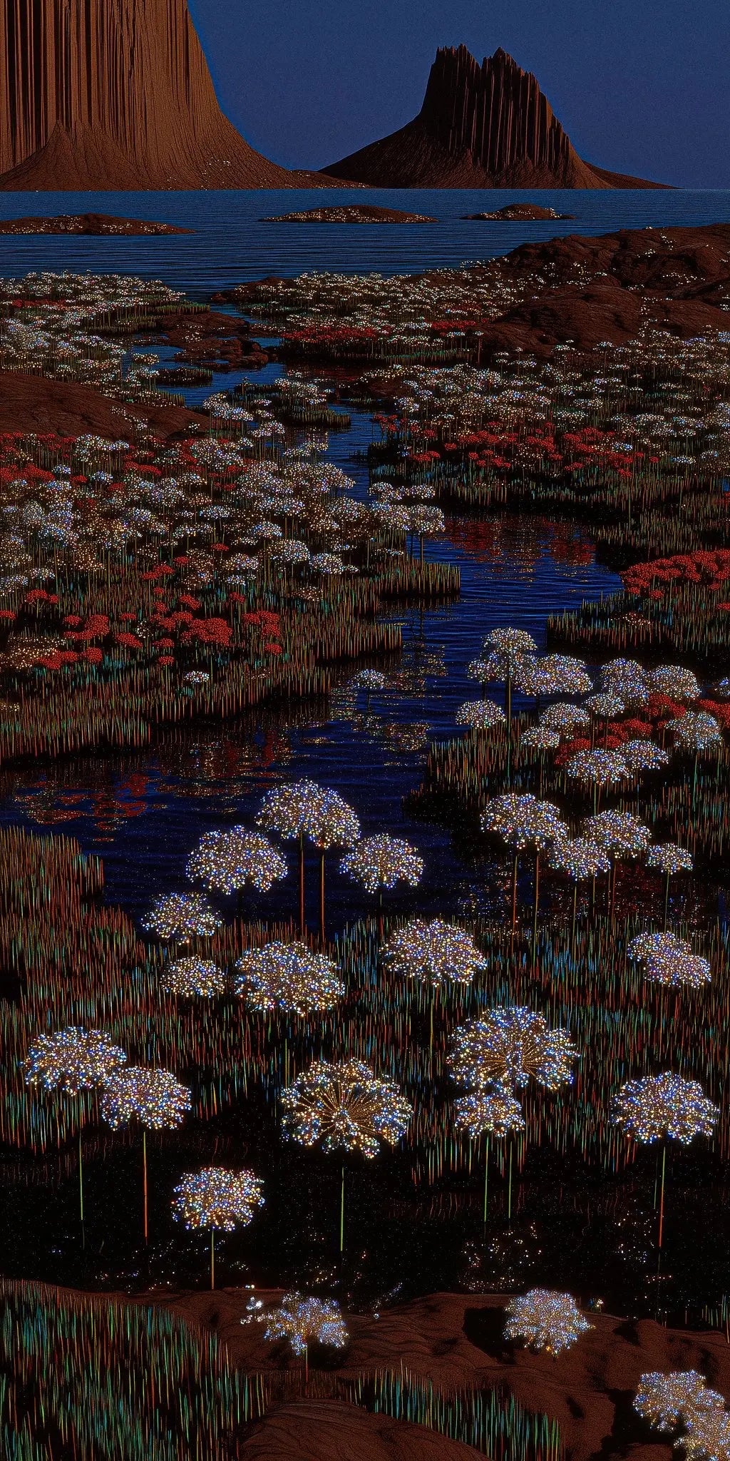 Galaxy Botanica Aluminum sheet wall art